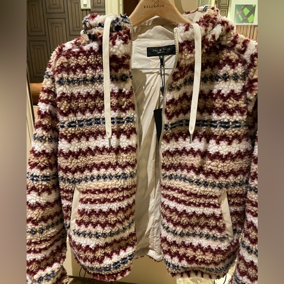 Rag& Bone Ivory Hoodie Coat - Picture 1 of 5